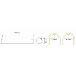 Гнучкий неон COLORS 24V IP65 14,4W 950Lm 4000K 5м (NNR25-NW)