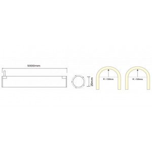 Гнучкий неон COLORS 24V IP65 14,4W 950Lm 4000K 5м (NNR25-NW)