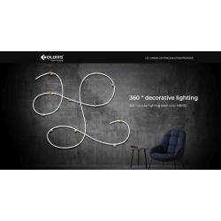 Гнучкий неон COLORS 24V IP65 14,4W 950Lm 3000K 5м (NNR25-WW)