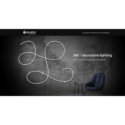 Гнучкий неон COLORS 48V IP65 14,4W 950Lm 4000K (NNR25-20M-NW)