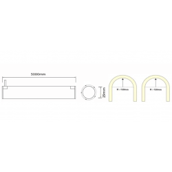 Гнучкий неон COLORS 24V IP65 21,6W 2300/4000K 5м (NNR25-CCT)