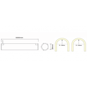 Flexible neon COLORS 24V-IP65 14.4W 2300/4000K 5m (NNR25-CCT)