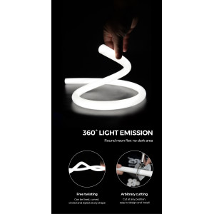 Гнучкий неон COLORS 12V IP65 21,6W 302Lm RGB-SPI 3м (NNR25-RGB-SPI)