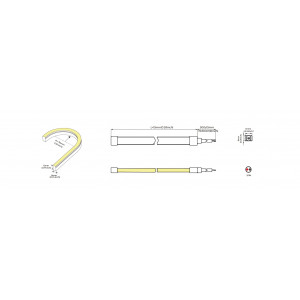 Neon elastyczny KOLORY 24V IP65 8,8W 320Lm 5200K 5m (NJS0612-DW)