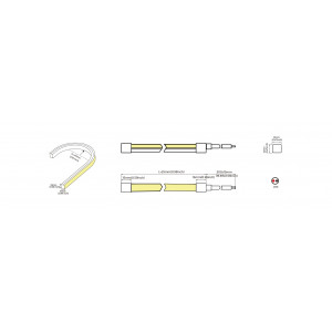 Flexible neon COLORS 24V-IP65 8.8W 770Lm 4000K 5m (NJT1010-NW)