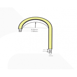 Ultracienki, elastyczny neon KOLORY 24V IP54 7,2W 230Lm 3000K 5m (NMS0306T-WW)