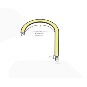 Ultra-thin flexible neon COLORS 24V IP67 7.2W 230Lm 3000K 5m (NMS0306T-WW)