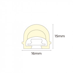 Гнучкий неон KOLORY Sauna 24V IP67 5W 360Lm 2700K 5m (ANT1615-SW)