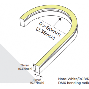 Flexible neon COLORS 24V-IP67 10W 669Lm 4000K 5m (AFS1217-NW)