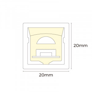 COLORS flexible neon for swimming pools 24V IP68 10W 560Lm 3000K 5m (AWT2020-WW)
