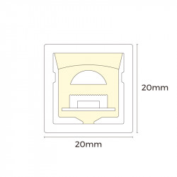 COLORS flexible neon for swimming pools 24V IP68 10W 630Lm 4000K 5m (AWT2020-NW)