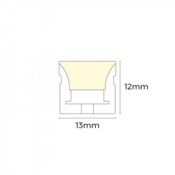 Flexible neon COLORS 24V IP67 12W 165Lm RGB-3000K 5m (AFT1312-RGBWW)