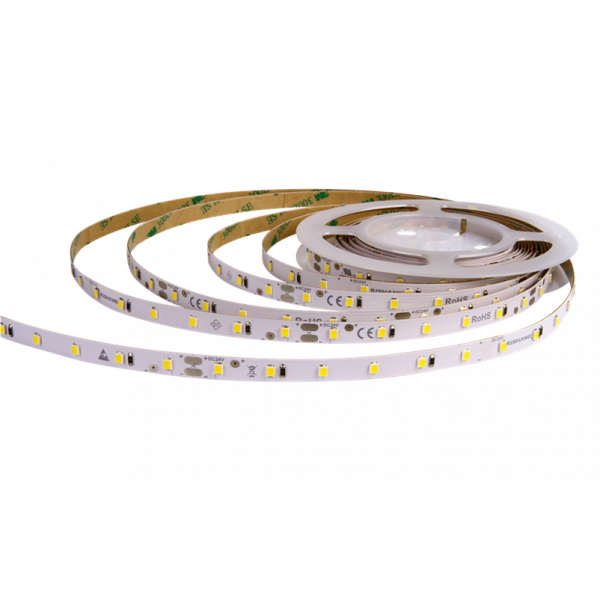 LED strip RISHANG 60-2835-24V-IP20 6W 530Lm 6500K 5m (RD0860TC-B-W)