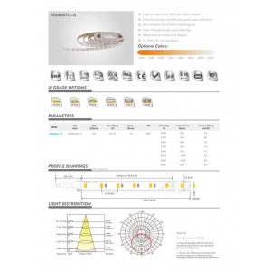 Світлодіодна стрічка RISHANG 64-2835-24V-IP20 6W 930Lm 6000K 5м (RD0064TC-A-W)