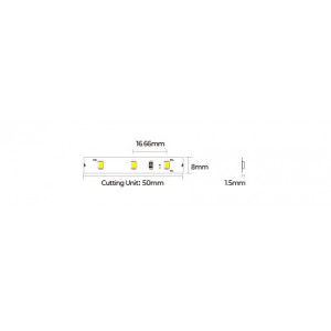 Taśma LED COLORS 60-2835-12V-IP33 4,4W 500Lm 6000K 5m (DJ60-12V-8mm-PW)