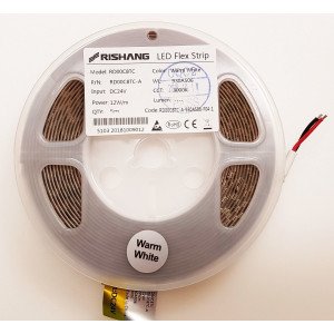 Taśma LED RISHANG 128-2835-24V-IP68 12W 1535Lm 4000K 5m (RDA2C8TC-A-NW)