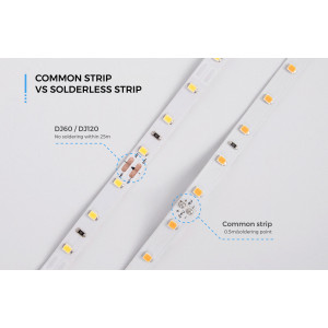 LED strip COLORS 120-2835-24V-IP20 9.6W 960Lm 3000K 5m (DJ120-24V-8mm-WW)