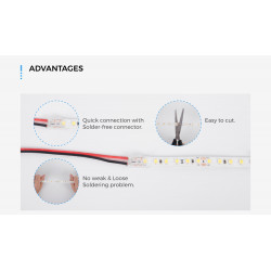 Taśma LED COLORS 120-2835-24V-IP20 8,8W 1040Lm 4000K 5m (DJ120-24V-8mm-NW)