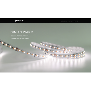 Taśma LED COLORS 168-2835-24V-IP33 9,61W 1900K + 3000K 5m (DS8168GWWW-24V-10mm)
