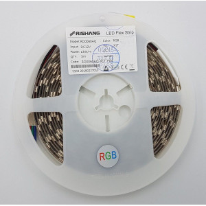 Світлодіодна стрічка RISHANG 60-5050-12V-IP67 12.9W RGB 5м (RD3260AQ)