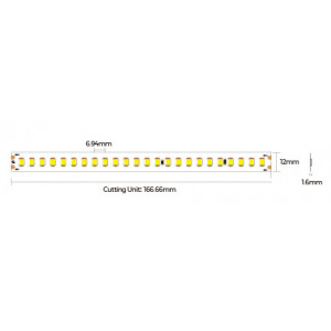 Світлодіодна стрічка COLORS 144-2835-48V-IP65 NANO 5.4W 580Lm 4000K 5м (DS8144-48V-12mm-NANO)