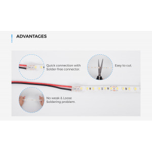 LED strip COLORS 120-2835-24V-IP20 9.6W 900Lm 2700K 5m (DJ120-24V-8mm-SW)