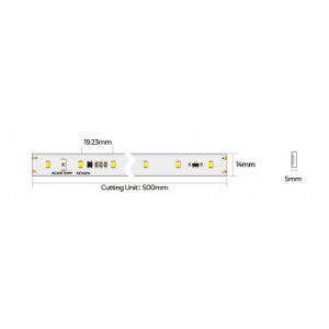 Taśma LED COLORS 52-2835-230V-IP65 5,3W 530Lm 4000K 50m (H852-230V-12mm-NW)