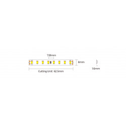 LED strip COLORS 128-2835-24V-IP33 9.6W 1342Lm 6000K 5m (D8128-24V-8mm)