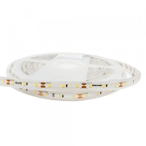 Taśma LED RISHANG 60-2835-12V-IP67 5,5W 400Lm 2700K 5m (RN3060TA-B-SW)