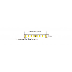 LED strip COLORS 160-2835-24V-IP20 13W 2000Lm 6000K 5m (DR8160-24V-10mm-W)