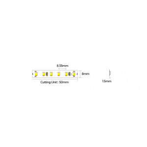 Taśma LED COLORS 120-2835-24V-IP20 8,8W 1000Lm 6500K 50m (DJ120-24V-8mm-W_DP50)