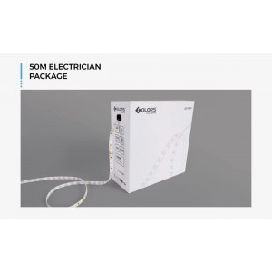 Світлодіодна стрічка COLORS 60-2835-12V-IP20 4,4W 475Lm 3000K 50м (DJ60-12V-8mm-WW8_DP50)