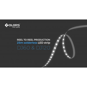 Світлодіодна стрічка COLORS 60-2835-12V-IP20 4,4W 475Lm 3000K 50м (DJ60-12V-8mm-WW8_DP50)