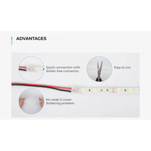 Taśma LED COLORS 60-2835-12V-IP20 4,4W 475Lm 3000K 50m (DJ60-12V-8mm-WW8_DP50)