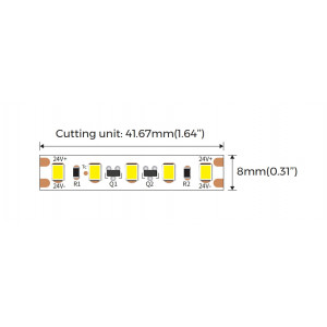 Taśma LED COLORS 120-2835-24V-IP20 9,6W 700Lm 3000K 20m (DJS120-24V-8mm-WW)