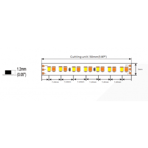 Світлодіодна стрічка COLORS 280-2216-24V-IP20 8,4W 975Lm 2700+6000K 5м (D6280-24V-5mm-SWW)