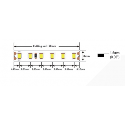 LED strip COLORS 120-2835-24V-IP67 8.4W 1010Lm 1900K 5m (D8120-24V-8mm-IP67-GW)